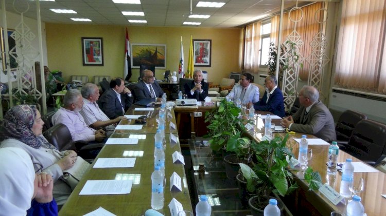 رئيس جامعة المنيا يفتتح معرضي "إطار حر" و "طائر القصاصات" بـ"فنون جميلة المنيا"