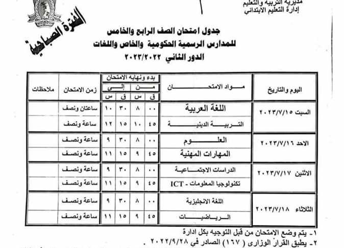 تعليم المنيا تعلن جداول امتحانات الدور الثاني.. تنطلق 15 يوليو المقبل