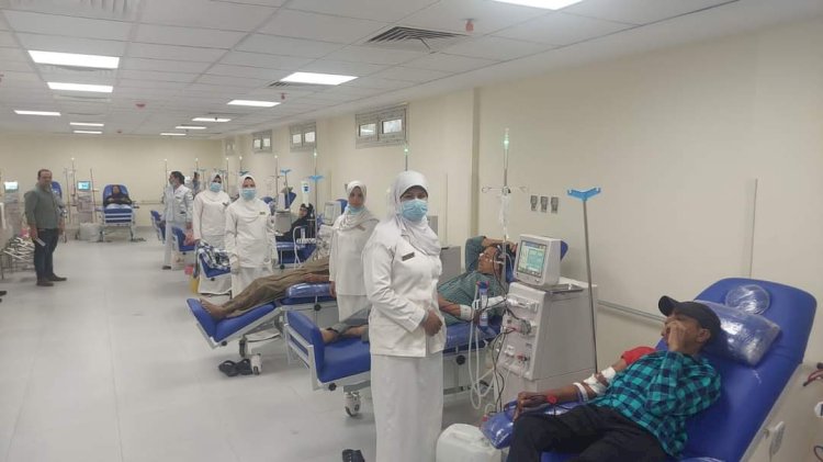 بدء التشغيل التجريبي لوحدة الغسيل الكلوي بمستشفي جهينة المركزي