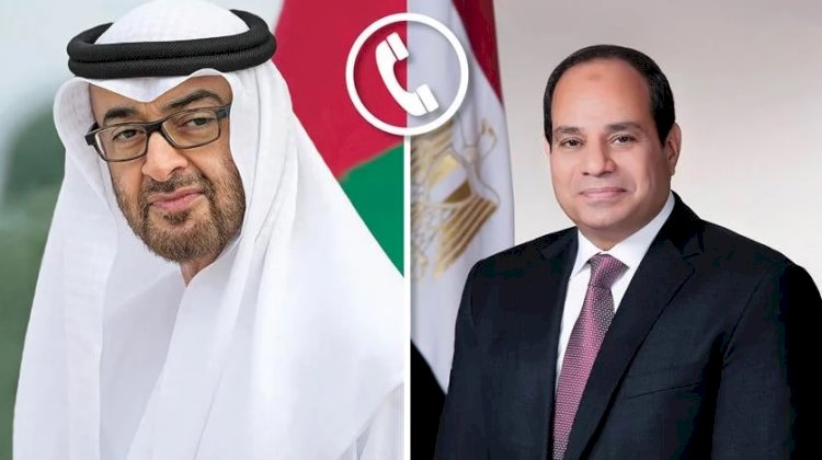 الرئيس عبد الفتاح السيسي يجري اتصالًا هاتفيًا مع رئيس دولة الإمارات العربية المتحدة