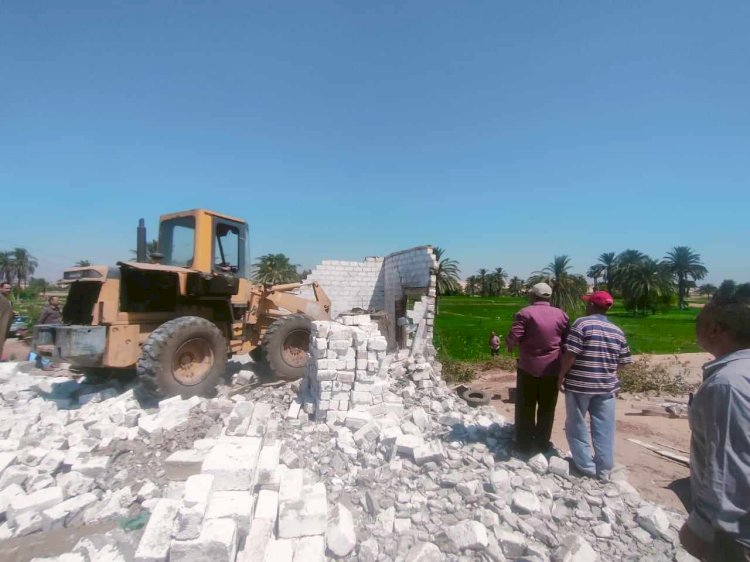 إزالة 81 حالة للبناء على الأراضي الزراعية وأملاك الدولة بالمنيا