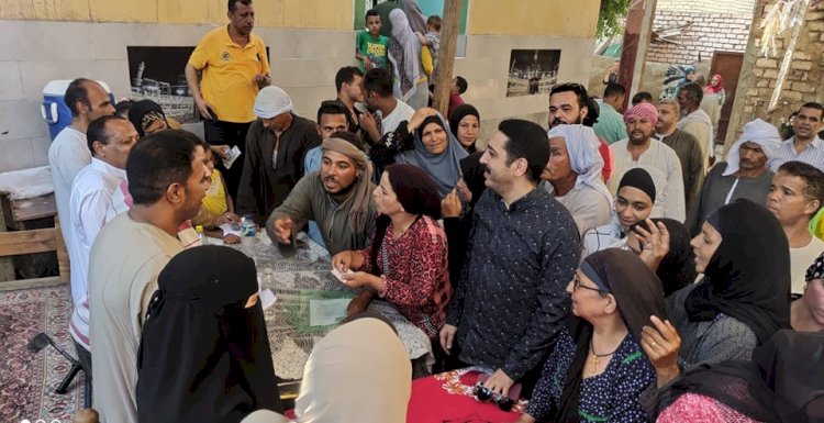 مستقبل وطن ينظم قافلة خدمات لأهالي قري عزب الفنت ببني سويف