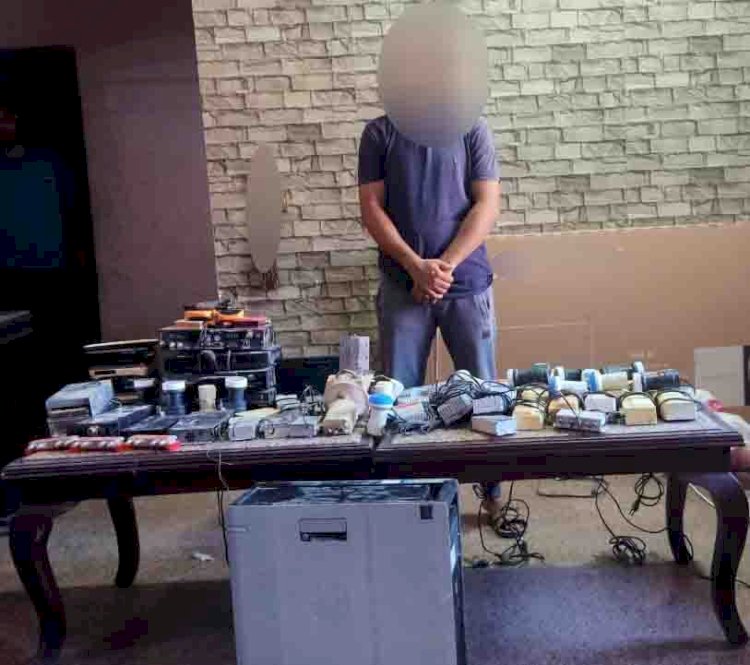 ضبط شخص بالفيوم لإدارته محطة بث تلفزيونى لاسلكية بدون ترخيص