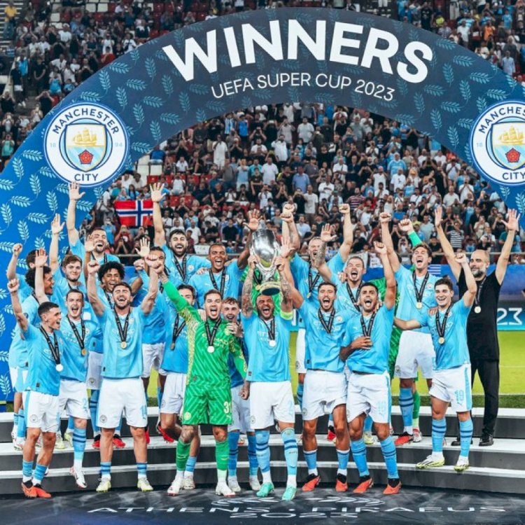 بالصور مانشستر سيتى يفوز بكأس السوبر الأوروبى  بضربات الجزاء الترجيحية