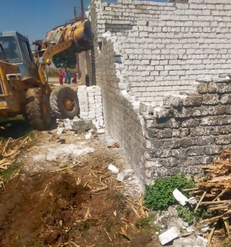 إزالة 116 حالة تعد على الأرض الزراعية وأملاك الدولة بالمنيا