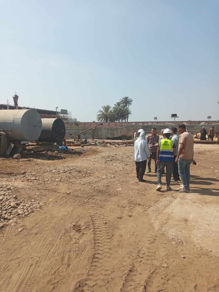 متابعات ميدانية لمحطات مياه الشرب ضمن مبادرة حياة كريمة بالعدوة