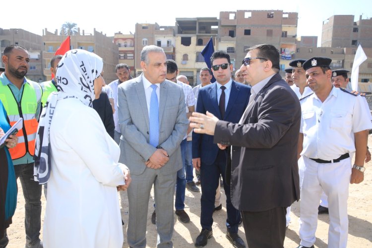 محافظ سوهاج يتفقد مشروع تطوير اعلي مفيض ترعة نجع حمادي
