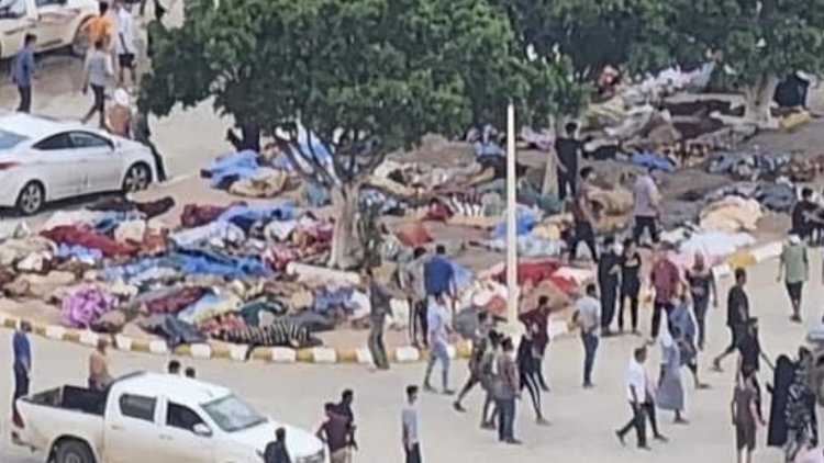 درنه تستغيث والجثث تنتشر في الشوارع بسبب اعصار دانيال