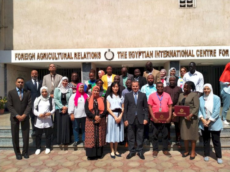 الزراعة تخريج ١٥ مبعوث من ١١ دولة افريقية في تبني استراتيجيات زراعة الارز
