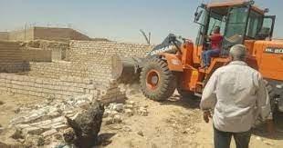 ازالة "٢١٣"حالة تعدي علي الاراضي الزراعية بالمنيا