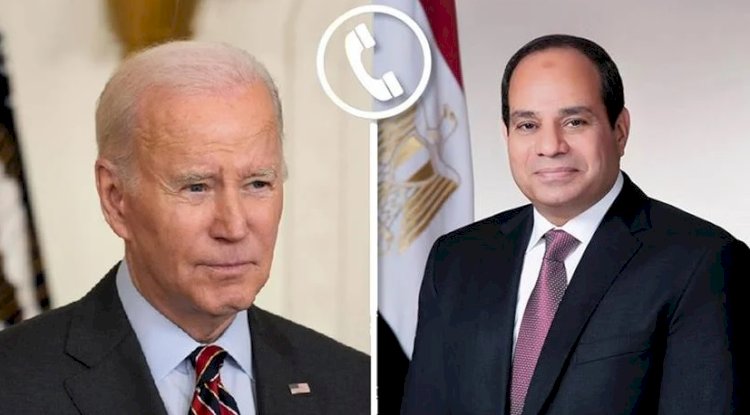 الرئيس عبد الفتاح السيسي يتلقى اتصالًا هاتفيًا من الرئيس الأمريكي