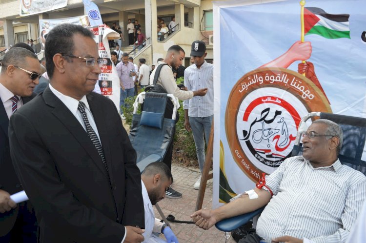 حقوق جنوب الوادى.. قلبها ودمها مع غزة