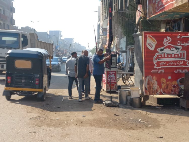 حملات مكبرة لرفع الإشغالات بمركز بني مزار بالمنيا