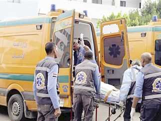 إصابة 3 أشخاص فى حادث تصادم بطريق الصعيد فى المنيا