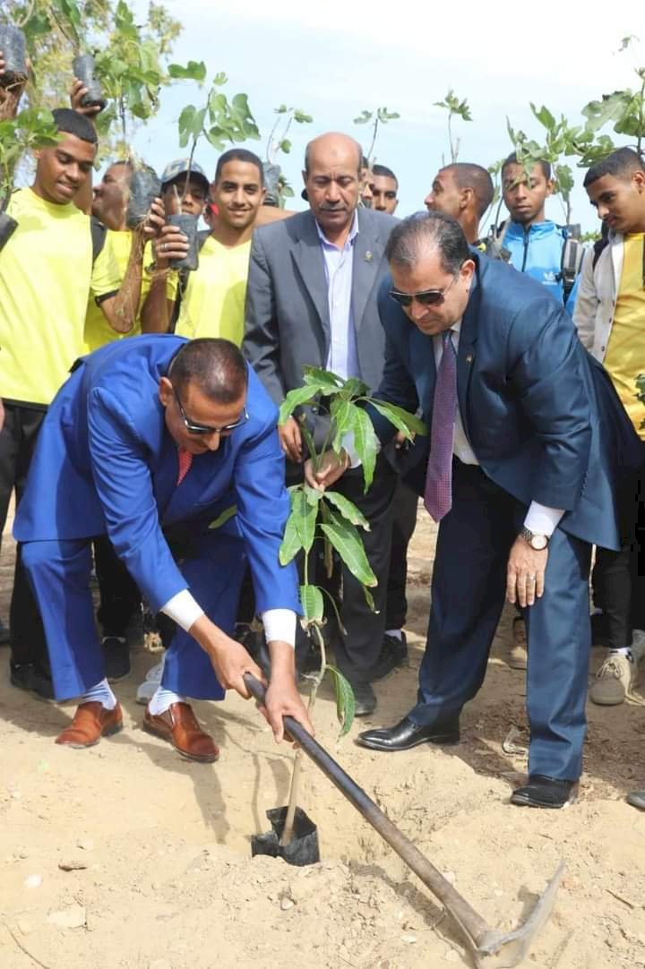 جامعة جنوب الوادي تفتتح معسكر التشجير بالتعاون مع "هنجملها"