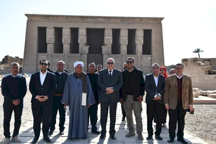 الأجمل وسط المعابد الفرعونية في مصر   محافظ قنا يتفقد معبد دندره