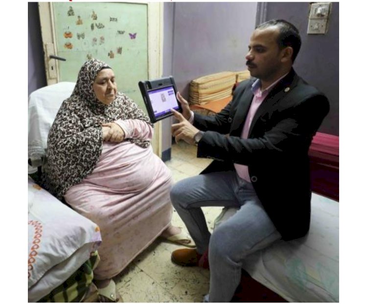 مأمورية خاصة لاستخراج بطاقة الرقم القومي لسيدة في منزلها