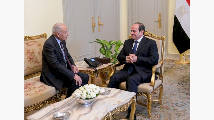 الرئيس السيسي يستقبل أبو الغيط ويناقش معه مستجدات الوضع الفلسطيني