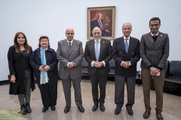 رئيس جامعة النيل الأهلية يستقبل عبد الهادي القصبي زعيم الأغلبية بمجلس النواب