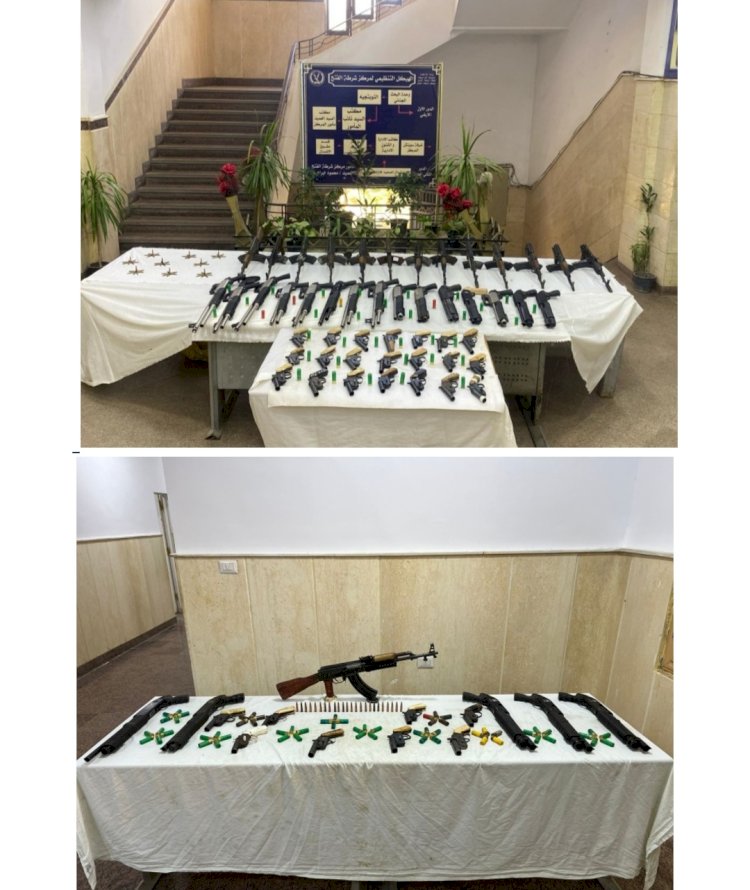 سقوط تجار المخدرات والاسلحة بثلاث محافظات امام القانون