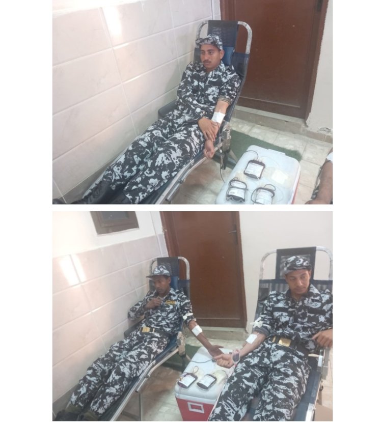 رجال الشرطة يتبرعون بدمائهم لانقاذ حياة المرضي