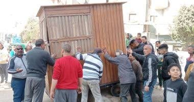 حملات مكثفة لرفع الإشغالات في 4 مراكز بالمنيا