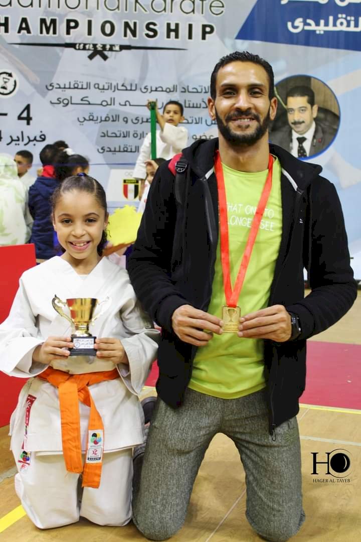 أكاديمية البحيري قلعة الأبطال.. كارما محمد سمير بطلة كأس مصر في الكاراتيه