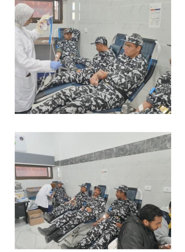 رجال الشرطة يتبرعون بدمائهم بالاسكندرية