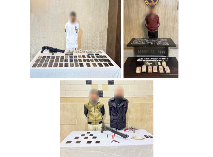 وقوع تجار المخدرات بالشرقية والجيزة والغربية