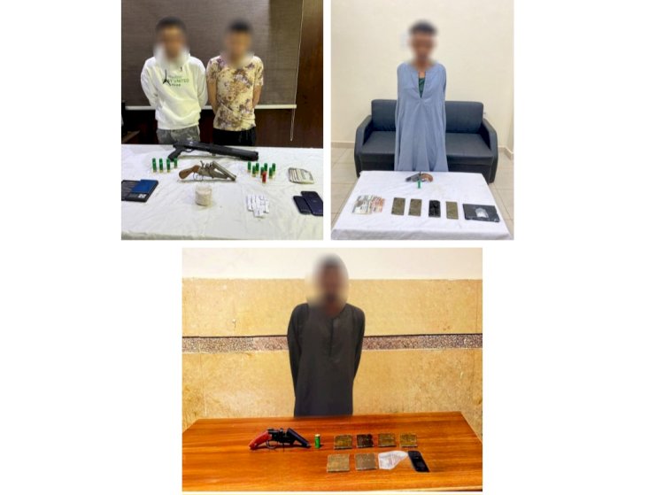 ضبط تجار الاسلحة في الجيزة والاقصر والفيوم واسوان