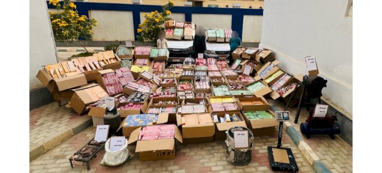 ضبط "١,٥"مليون قطعة العاب نارية بحوزة ثلاثة تجار بالفيوم