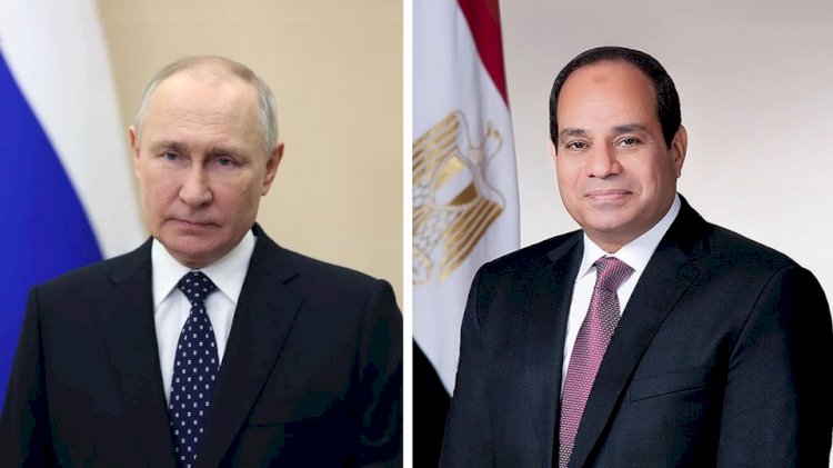 السيسي يهنئ بوتين على فوزه في الانتخابات الرئاسية الروسية