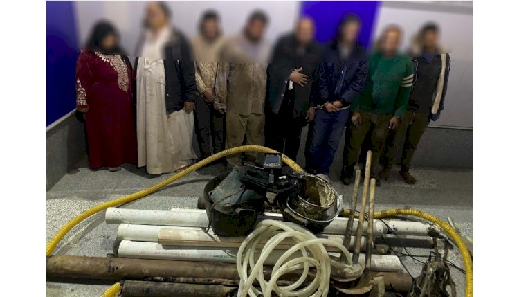 ضبط "٨" أشخاص ينقبون عن الاثار بالشرقية