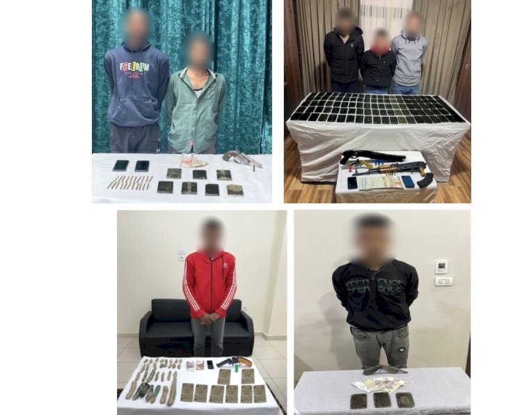 القبض علي تجار الاسلحة والمخدرات بعدة محافظات