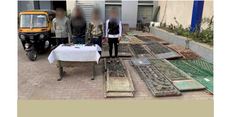 سقوط تشكيل سرقة ابواب المقابر الحديدية بالغربية
