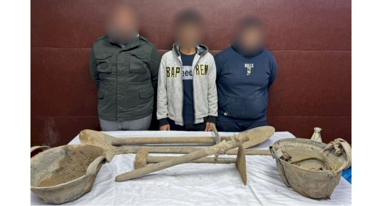 القبض علي ثلاثة عاطلين لقيامهم بالتنقيب عن الاثار بالقاهرة