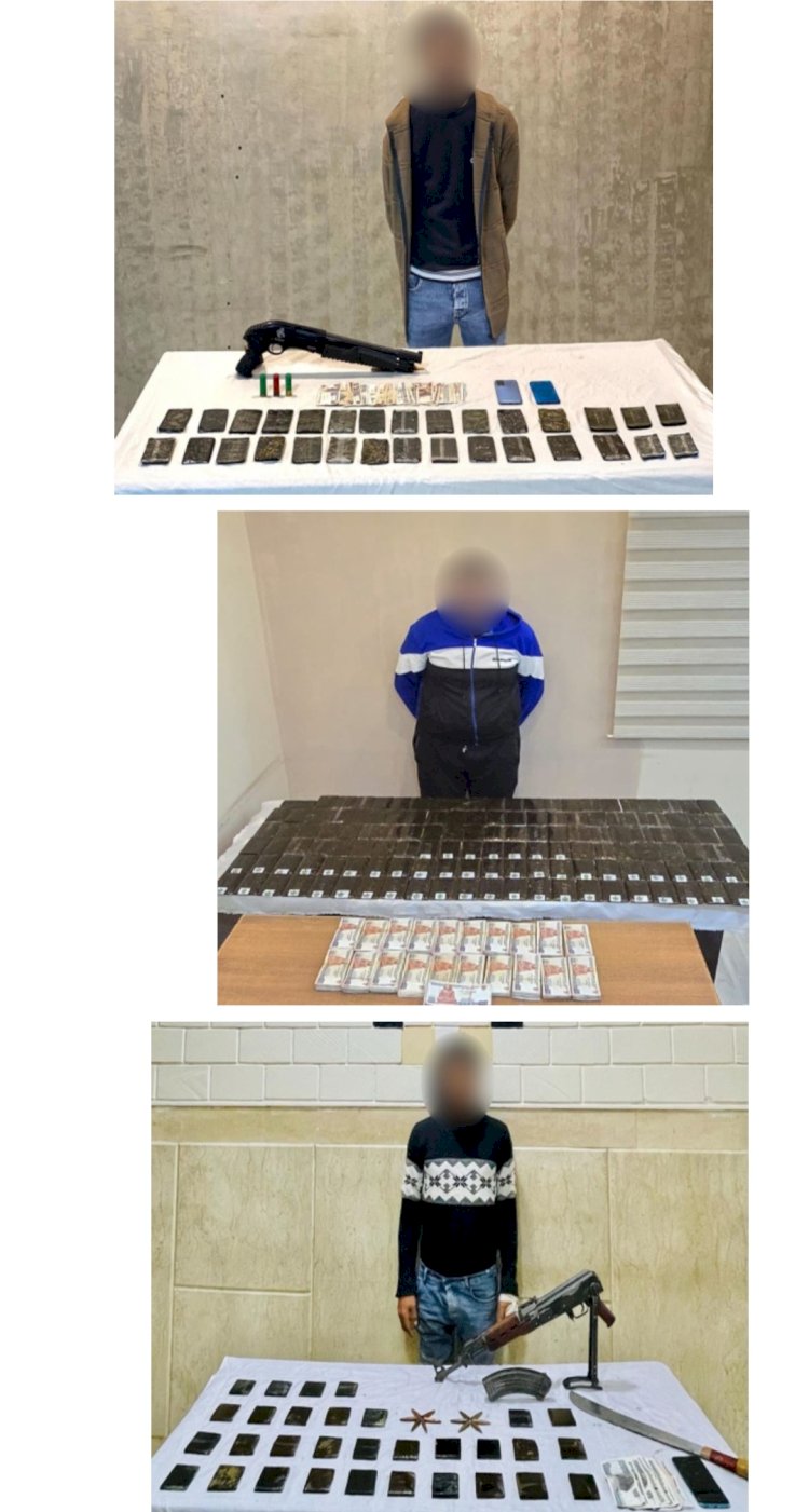 ضبط تجار الاسلحة والمخدرات بثلاثة محافظات