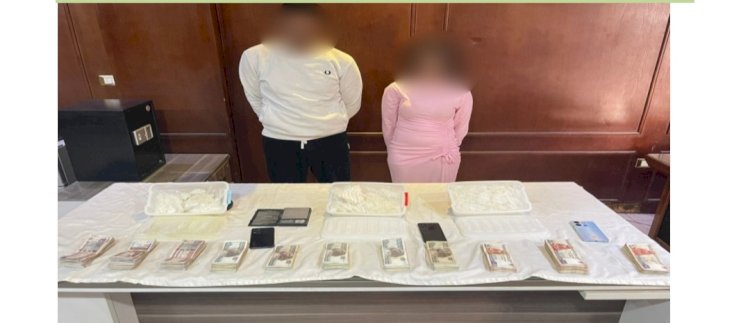 ضبط ربة منزل واخرين بحوزتهم كمية كبيرة من الايس بالجيزة