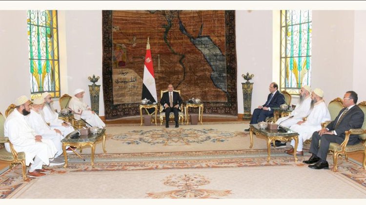 الرئيس السيسي يستقبل سلطان طائفة البهرة بالهند