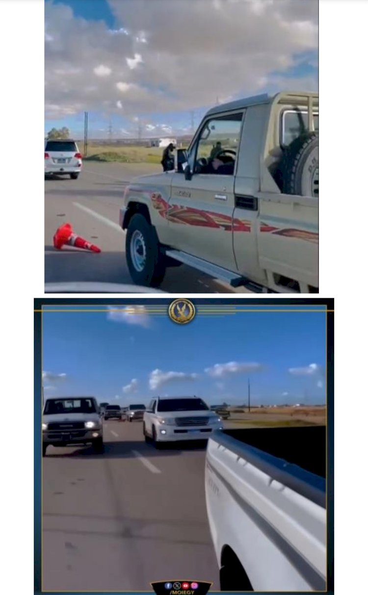 الداخلية:فيديو اصطدام السيارات باحد الاقماع المرورية منذ ٢٠١٨