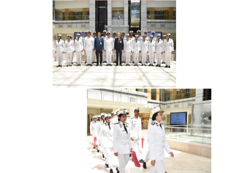 ضباط وطلاب اكاديمية الشرطة في زيارة لمستشفي اهل مصر