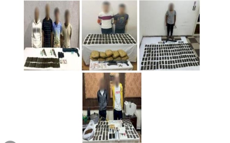 ضبط عدد من مروجي المخدرات على مستوى مديريات الأمن