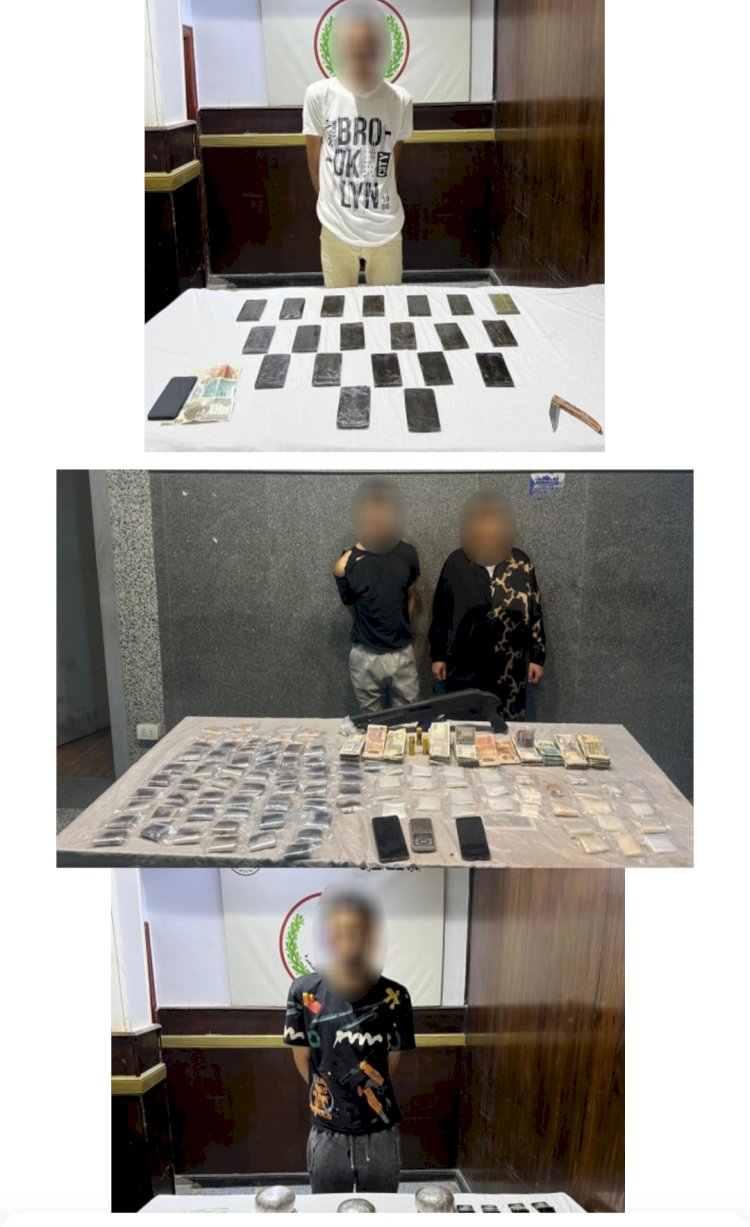 القبض  علي تجار الاسلحة والمخدرات بالقاهرة