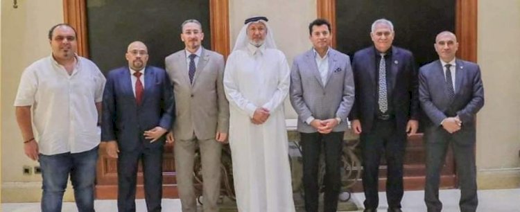 صبحي  يتلقي تهنئة من رئيس الاتحاد الدولي لرفع الاثقال لتجديد الثقة