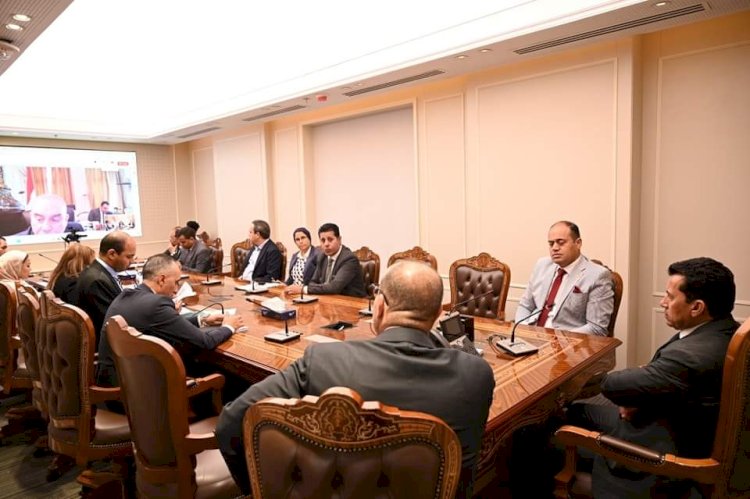 وزير الشباب والرياضة يلتقي سفير مصر في فرنسا عبر الفيديو كونفرانس