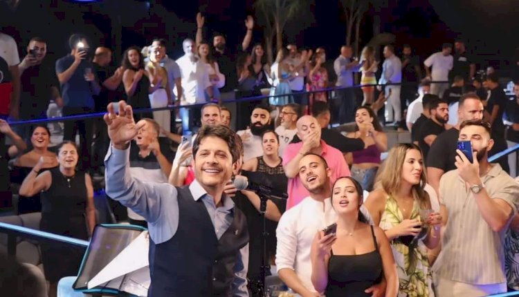 صاحب الصوت الجبلي الفنان اللبناني معين شريف يشعل الأجواء فى Palms beirut
