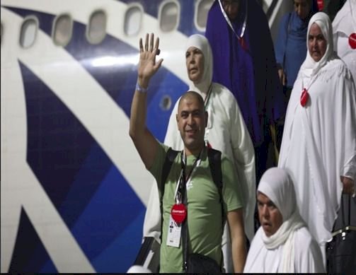 بعثة الحج بوزارة الداخلية تستقبل اخر الافواج من ضيوف الرحمن بمطار القاهرة