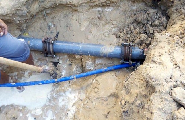 مياه المنيا: كسر مفاجىء بخط 800 بوصة من محطة مياه الصعايدة بمغاغة