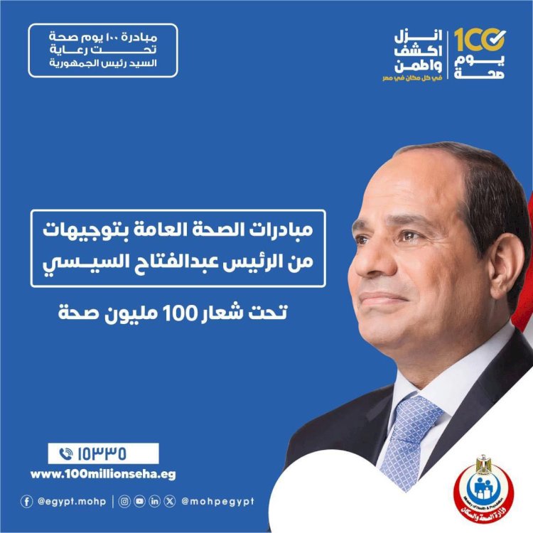 أبو السعد يعلن انطلاق حملة ١٠٠ مليون صحة بمحافظة كفرالشيخ بالمستشفيات والإدارات الصحية