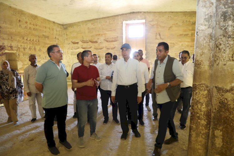 محافظ المنيا يزور عدداً من الأماكن الأثرية  بالمحافظة استعدادا للموسم السياحي